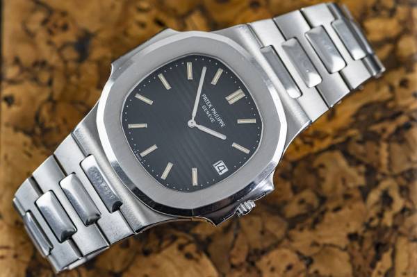 Patek Philippe 3700 Vintage Jumbo Nautilus Type 7 Serif Korkbox und PP Service